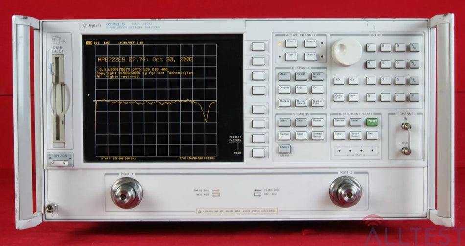 Agilent 8722ES /010-400-1D5 Vector Network Analyzer to 40GHz