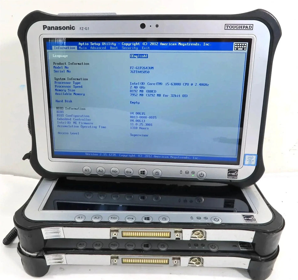 Lot 3 Panasonic ToughPad FZ-G1 Core i5-6300U 2.40GHz 8GB No SSD - laptop