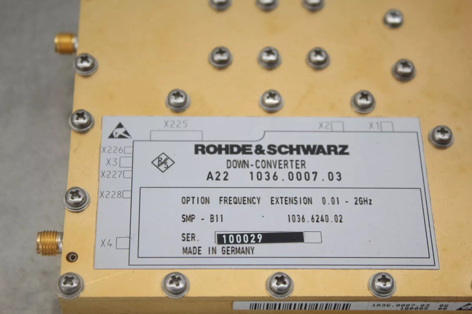 Rohde & Schwarz SMP Option B11 A22 10 MHz - 2 GHz 1036.0007.03 1036.6240.02