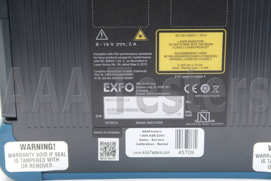 EXFO MAX-5205 MaxTester Simple DWDM Channel Checker FTBx-5205