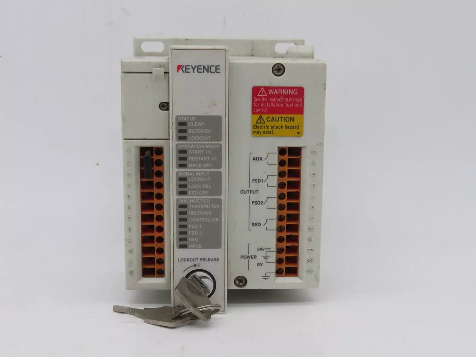 Keyence PJ-V90 Photoelectric Sensor Safety Light Curtain Controller 24V DC
