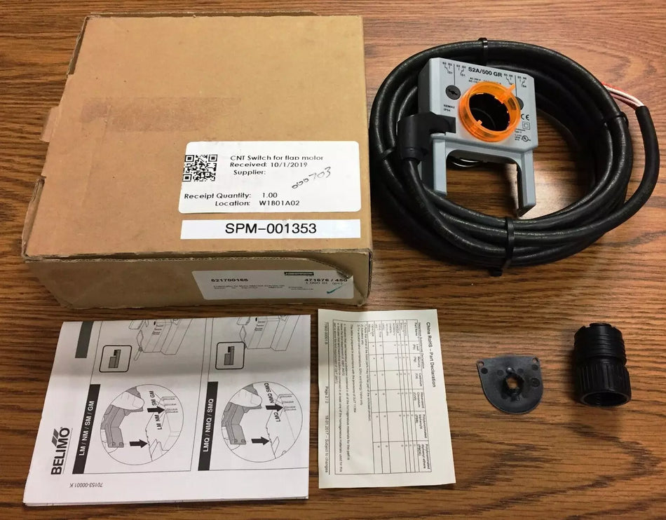 Belimo S2A/500-GR Auxiliary Switch Add-On 0.5A 5M Cable