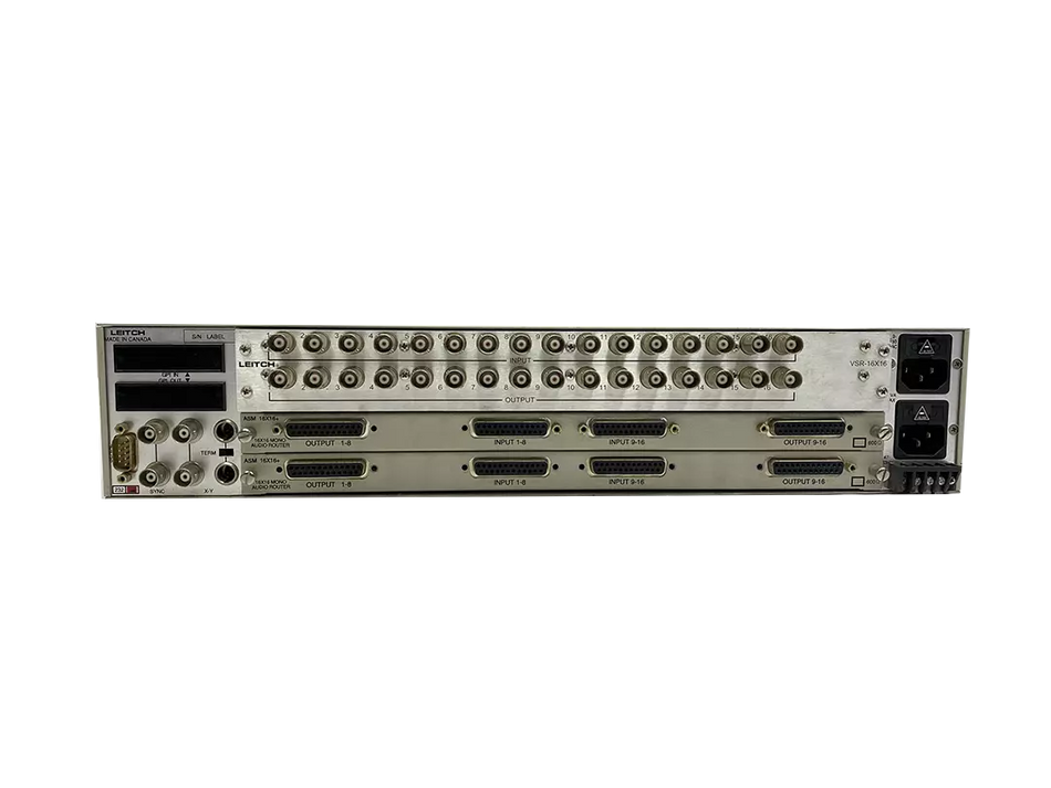 Leitch RCP-ABA2-Xyp 16x16 Audio Video Router with 2x ASM 16x16+ Module and 1x VSR-16x16
