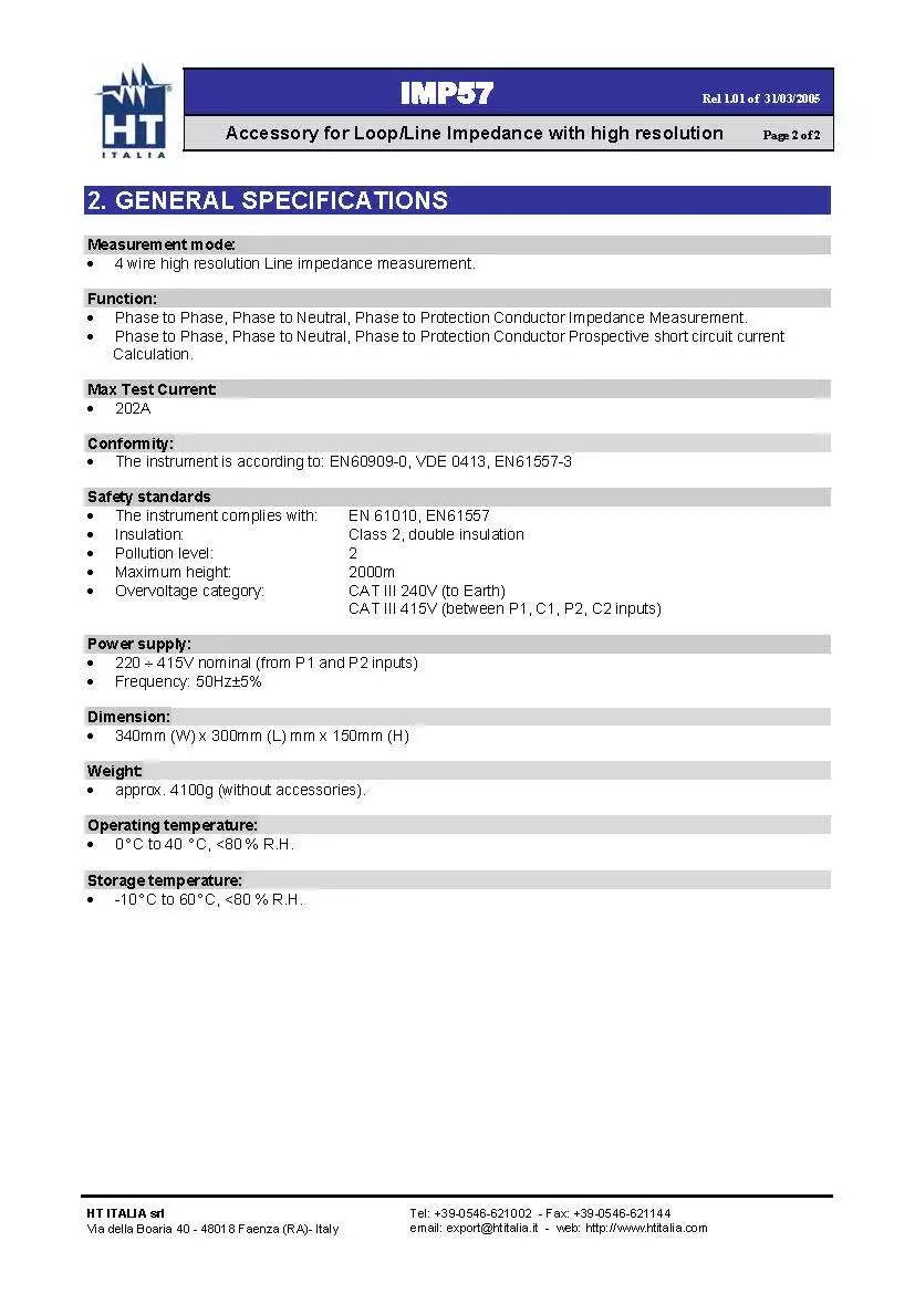 HT Instruments IMP57 High Resolution Companion For Use With Combi Macrotest