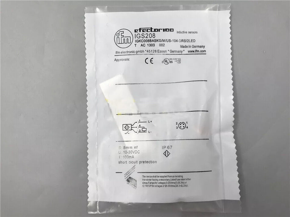 IFM IGS208 Proximity Switch Sensor 1PC New Expedited Shipping