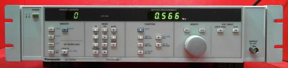 Panasonic VP7662A RDS Encoder for Radio Broadcast Systems