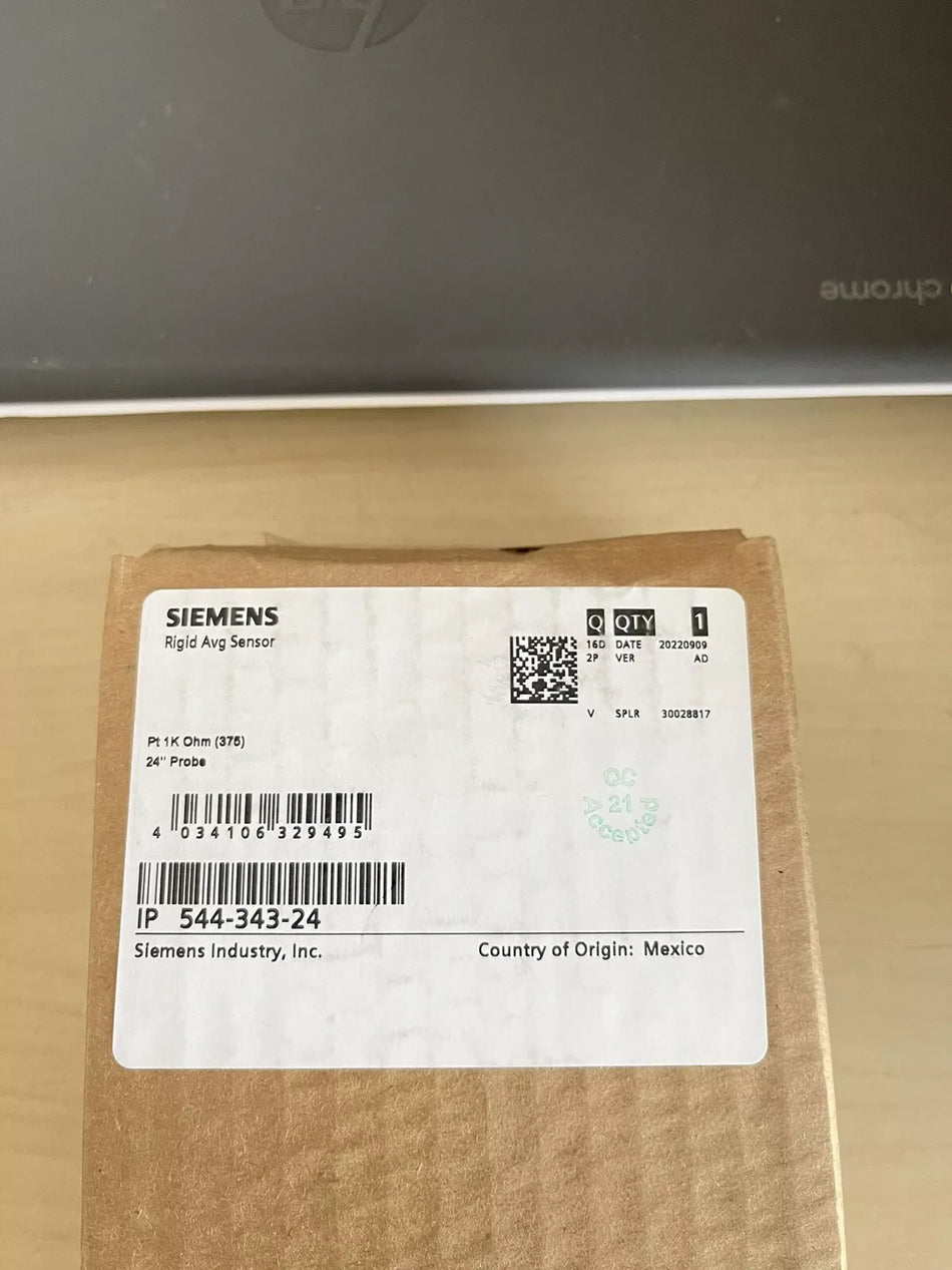 SIEMENS HVAC Rigid Averaging Sensor 24 Probe 544-343-24 Sealed