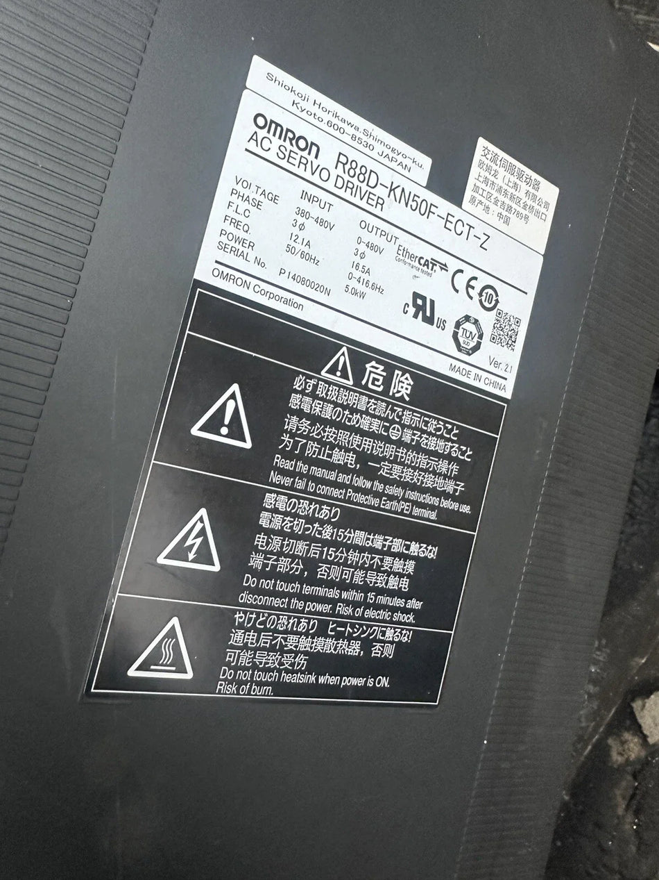 Compact and Efficient R88D-KN50F-ECT-Z Servo Drive by Omron