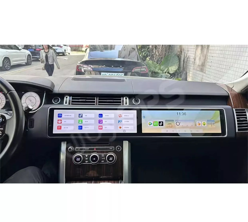 15.5 Dual Screen Android Car Radio Stereo for Range Rover Vogue L405 Sport L494