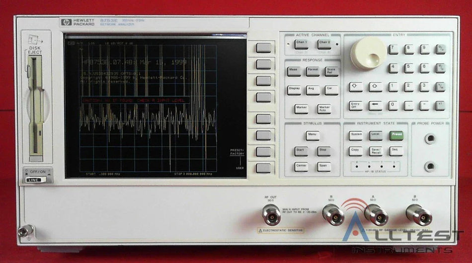 HP 8753E-011 US38432935 RF Vector Network Analyzer