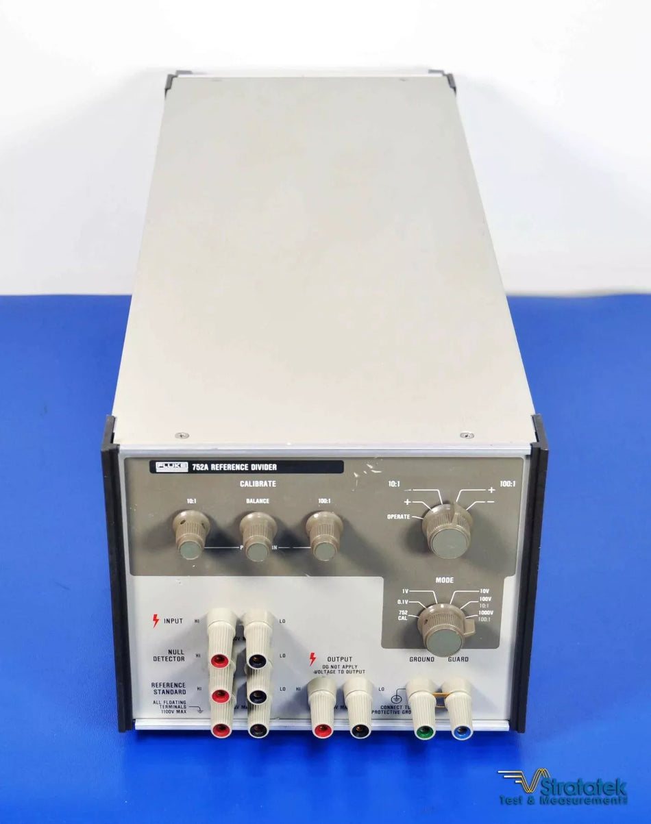 Fluke 752A Reference Divider 10:1 (±0.2 ppm) and 100:1 (±0.5 ppm) Calibration